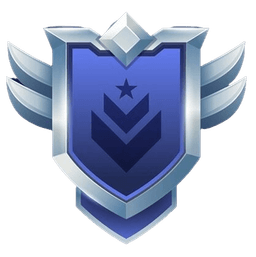 Silver rank badge